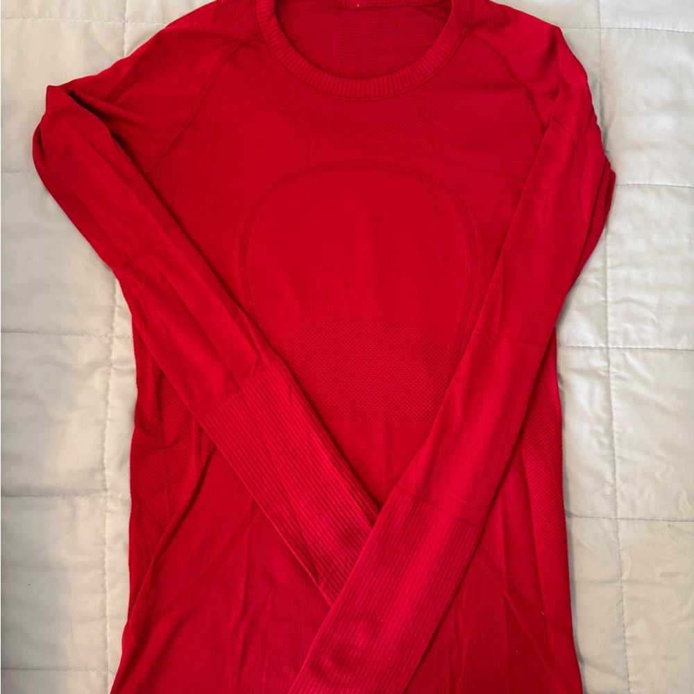 Lululemon Red Long Sleeve Top